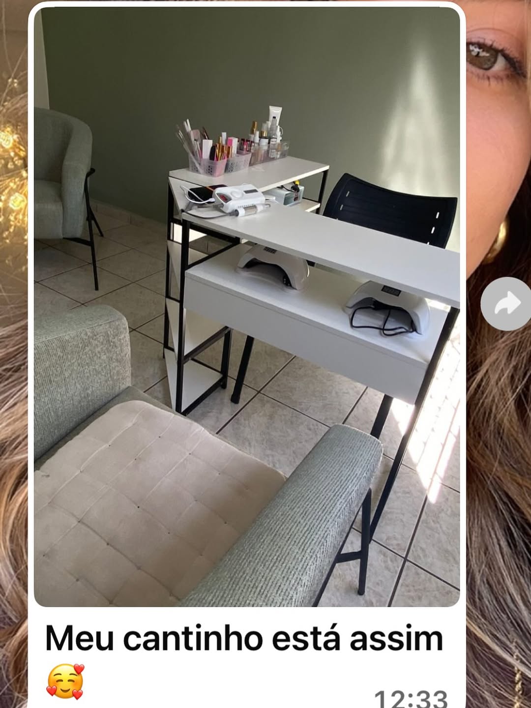 ✨ Feedback da aluna Maíra ✨A Maíra começou no curso de Manicure e Pedicure Tradicional e logo se (3)