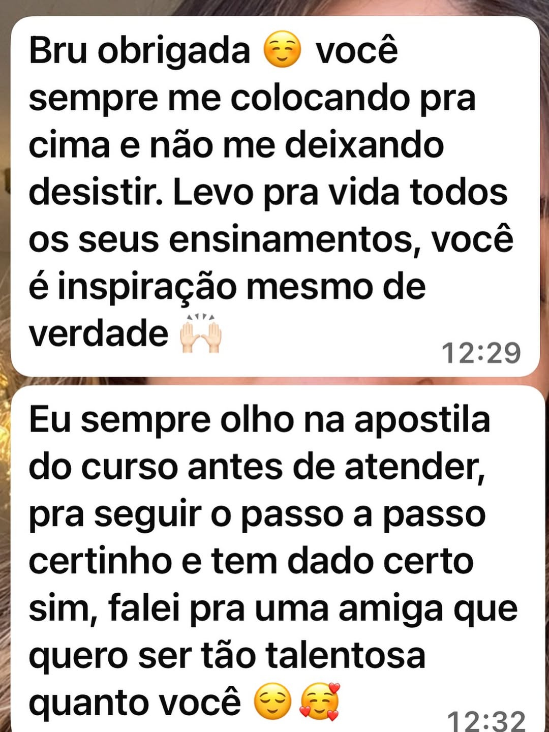 ✨ Feedback da aluna Maíra ✨A Maíra começou no curso de Manicure e Pedicure Tradicional e logo se (4)